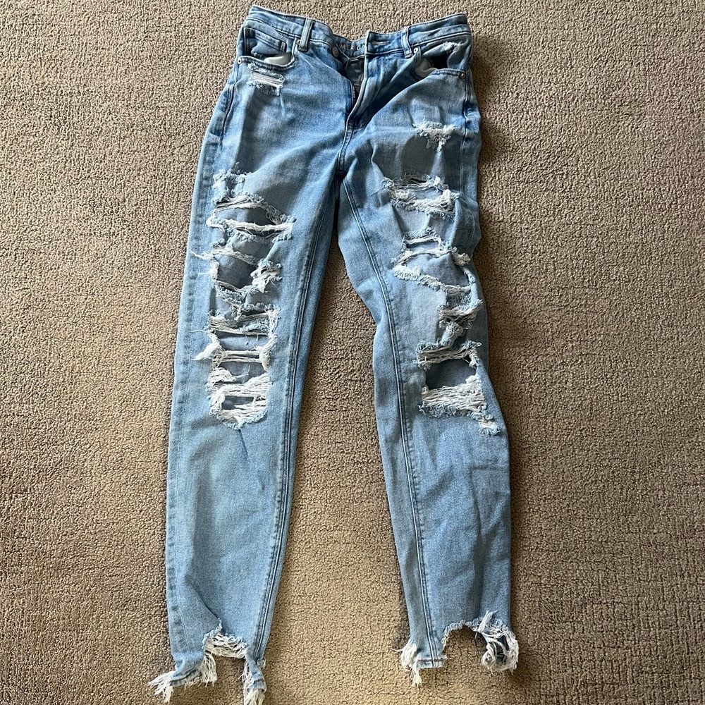 Distressed Light Blue Women's Jeans